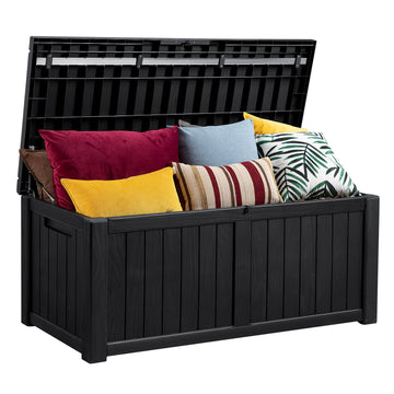 Devoko 120 Gallon Deck Box, Outdoor Waterproof Storage Box